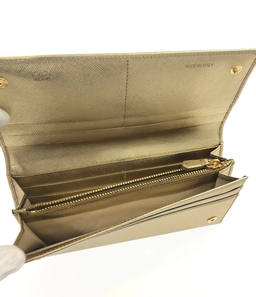 Prada Saffiano Leather Long Wallet Black